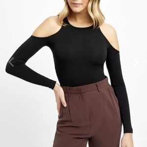 Black tops with cut out shoulder